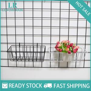 LF Wholesale✨Flash Sale ✨ ตะกร้าโลหะสำหรับตกแต่งของตกแต่งกระถางต้นไม้เหล็กแบบ DIY กรอบแขวนติดผนังแบบตาข่ายสำหรับตกแต่งบ้าน