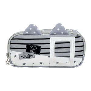 KODUS Pencil Pouch Polka Dot Pencil Case  Storage Large Capacity Y2K Star Stripe Stationery Bag Makeup Cosmetic Storage Stationery Korean Style Cat Ears Pen Bag Stationery Holder