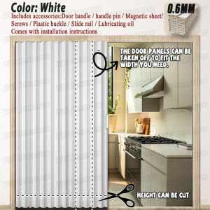 6mm Folding door PVC Sliding door simple Partition Rail Door accordion Sliding door for kitchen and bathroom shopping malls Folding door