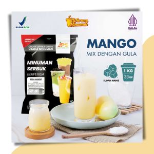 Bubuk Minuman Mangga Mix Gula 1 kg - Premium Serbuk Mango Powder Instan - JPS