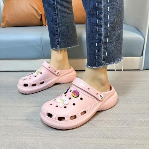 Womens Classic Bae Clog High Heel Slippers Korean Comfort Beach Shoes Croc Womens Shoes