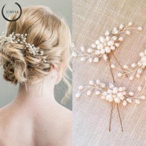 🔥U Shape Hairpin Hairpin Clip with Flower + Crystal + Imitation Pearls Ornament LovelylifeFu COD