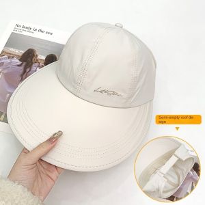 WAPKTY Foldable Sun Hat Wide Brim Breathable Baseball Cap Casual Adjustable Beach Cap Outdoor Sports