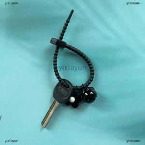 [COD] yixiayun Sweet Candy Color Flowers Bell Keychain Silica Gel Floral Keyring For Girls Bag Pendant Backpack Decoration