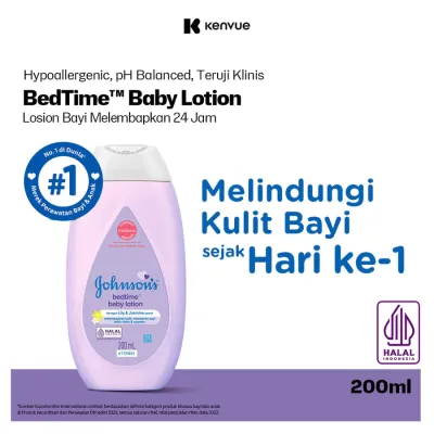 JOHNSONS Bedtime Baby Lotion 200ml - Losion Bayi