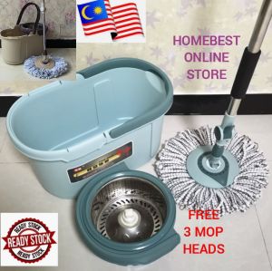 Extra Large and Thick Stainless Steel Separable Basket Microfiber Magic Floor Spinning Mop Spin Mop