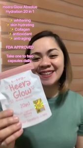 Heera Glow 20in1 Glutathione Absolue Hydration Collagen 30caps Whitening Anti-aging and Hydrating