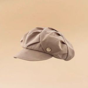B1T1 Korean Women Plain Color Foldable Newsboy Cap Beret Hat