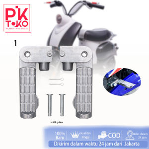 1pasangan Pedal Sepeda Elektrik Pedal Shock Belakang Aksesoris Sepeda Elektrik Bahan Aluminum Alloy Pedal Kaki Elektrik Anti-Slip