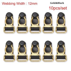 PURETEN 10pcs 10/12mm Corset Leg Garter Belt Clip Black Plastic Suspender Clips High Quality Lightweight Hosiery Stocking Grips