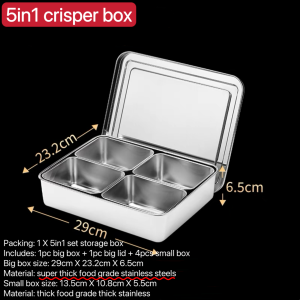 Japanese tray with cover fresh keeping box with lid food keepers with cover stainless food storage for refrigerator spice organizer cabinet storage container stainless bowl for steaming crisper box food warmer lunch box serving tray with cover