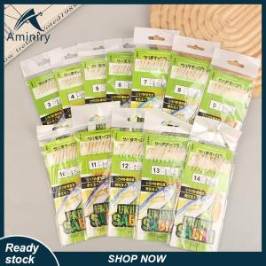 Aminiry[Love sports] 10 cái gói cá trắng da Bionic Chuỗi móc Apollo uki uki uki sabiki cá trắng da cá Cá Câu Cá lưỡi câu cá dụng cụ câu cá