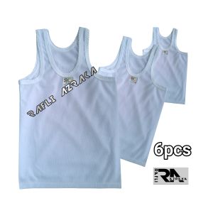 Singlet Kaos Kutang Dalaman Anak Putih Polos 6pcs - Fashion Anak Pakaian Dalem