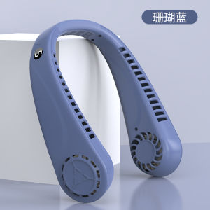 SG【READY STOCK】Leafless Hanging Neck Fan Portable Neck Fan Hands Free Bladeless Hanging Sport Cooling Fan USB Rechargeable Small Cool Fan