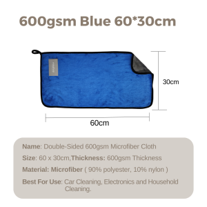 mixshop Microfiber Cleaning Cloth (Premium 600gsm Extra Thickness) for Car Wash/Household/General Cleaning