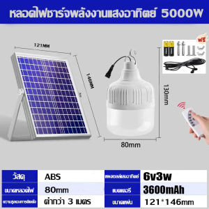 ซื้อ 1 แถม 1 รับประกัน 10 ปี Solar light ไฟโซล่าเซลล์ 50000W ไฟโซลาเซล Led หลอดไฟ หลอดไฟมีแบตเตอรี่ในตัว แผง โซล่าเซลล์ โซร่าเซลล์ ไฟโซลาเซลล์ค่าไฟ 0 บาท ไฟโซล่าเซลล สปอตไลโซ