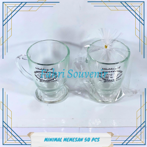 Souvenir Pernikahan Ultah dan Khitanan Gelas Aladin/Piala Custom Sablon Nama Harga Untuk 1 PCS