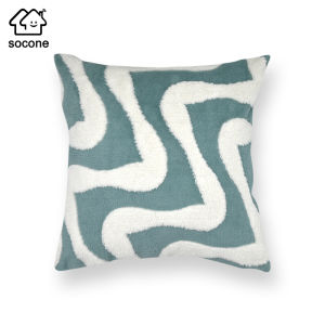 Socone Geometric Checker Pillow Cover 43x43cm 17in Hidden Zipper Decor Cushion Cover 1PC