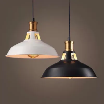 Đèn thả chao tròn hở cổ đui đồng trang trí quán HL1008-300