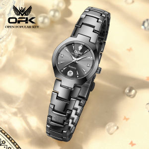 OPK Casual Ladies Watch 30M Water Resistance Quartz Movement Textured Bracelet Sapphire Scratch-Resistant Coating Mirror