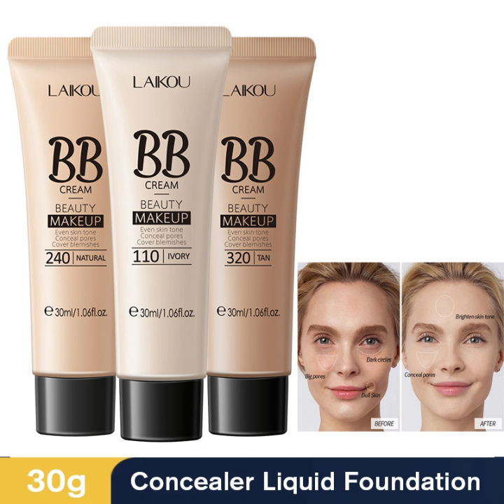 WOOLOVE LAIKOU BB Cream 18 Hour Longlasting Liquid Foundation ...