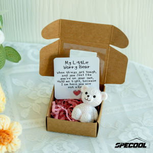 Specool® Small Gifts Mini Plastic Teddy Bear in Box Creative Gift Box Set Children Teacher Day Gift