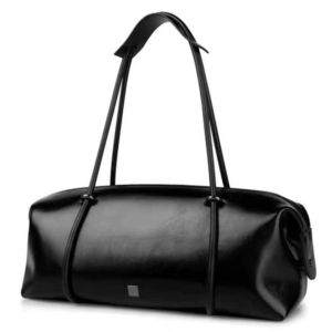 DORADO PU Leather Tote Bag Zipper Closure Black Boston Pillow Bag Vintage Waterproof Women’s Handbag for Women