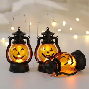 Pumpkin Skull LED Pony Lantern Halloween Decoration Prop Creative Holiday Bar Party Light Oil Lamp Prop