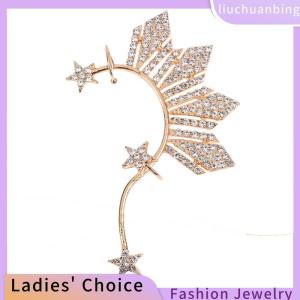 [COD] liuchuanbing Jewellery 1Pc Rhinestone Star Ear Clips Non- Ear Cuff Clip Jewelry Catriona Gray Miss U Ear Cuff Inspired Three Stars And The Sun