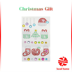 Thaihome 1 ชิ้น DIY สติ๊กเกอร์ติดหน้า ติดงานรื่นเริง ต้นคริสต์มาส เกล็ดหิมะ ดาว ของขวัญคริสต์มาส Make up sticker