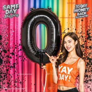 Number balloon Black 32 inch balloons party decorations foil balloon number Balloons Happy birthday YD