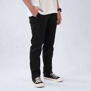 Distroid Celana Chino Rib Panjang Premium Pria Katun Dewasa Cowok Slim Fit Casual