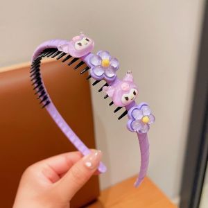 Kawaii Sanrio Kuromi Headband Childrens Hair Accessories Girl Sweet and Cute Hair Accessories Gift