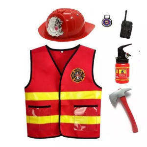 🍄[4-8 Tuổi] Trang Phục Cứu Hỏa Cho Bé + Phụ Kiện. Đồ Chơi Áo Hóa Trang Lính Cứu Hỏa Dạng Vest Quà Tặng Cho Bé
