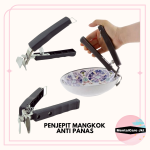 Pencapit | Penjepit Panci Mangkok Piring Anti Panas Anti Slip Stainless Steel Alat jepit