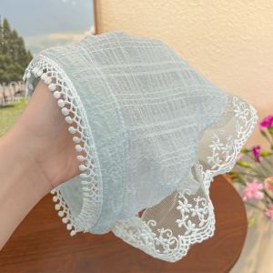 Bando Rambut Scarft Lace Aesthetic / Bando Raw Lace Scarft / Bandana Aesthetic / Syal Renda / Gaya Aesthetic Raw Lace Syal Korea Jilbab untuk Gaya Anda Bandana DMO O17
