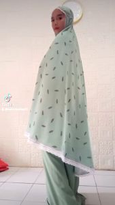 Mukena Rayon Dewasa Jumbo Printing Free Tas (Kerut Kening)