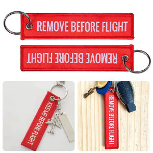Motorcycle Key Chain Luggage Bags Motorcycle Trendy Letters Embroidered Fabric Strips Hanging