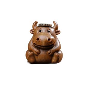 HENRYQ Fragrant Animal Inverted Incense Tray Cartoon Cute Hippo Backflow Incense Holder Multipurpose Natural Green Sandalwood Incense Holder Home