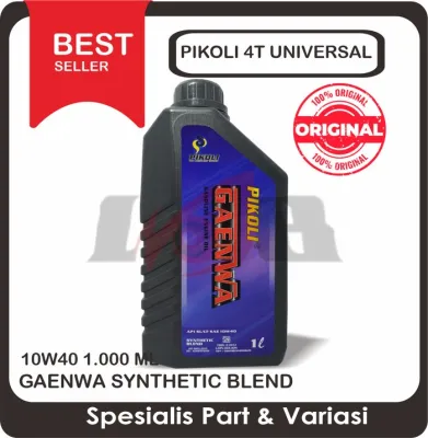 Oli 4T Pikoli Gaenwa Synthetic Blend 10w40 1 Liter Motor Bebek Sport