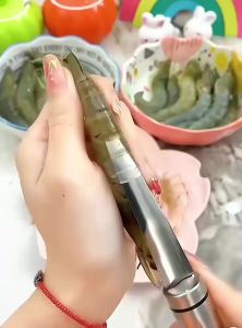 Stainless Steel Shrimp Stomach Remover Deveining Kitchen Tool 不锈钢挖背神器 Fish Scraping Digging Tool Multi-Functional Stainless Steel Core Picker