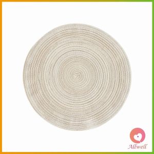 AW แผ่นรองจาน ทรงกลม ที่รองจานสไตล์ญี่ปุ่น กันลื่น ทำความสะอาดง่าย ทนความร้อน Round placemat