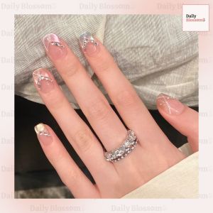 10 pcs Handmade Candy Party Spring Girl Macaron Cat Eye Press-On Nails