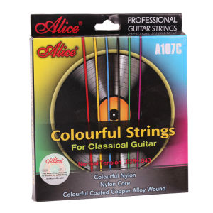 Alice A407C Colorful Acoustic Guitar Strings 6 Strings Color Coated Copper Alloy Guitar Accessories