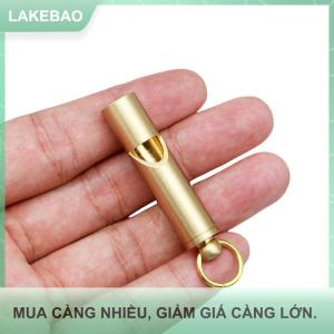 【LAKEBAO】 Đồng thau còi cao Decibel di động ngoài trời còi đi bộ đường dài cắm trại cuộc sống tiết kiệm Còi trọng tài đào tạo còi ngoài trời tiện ích