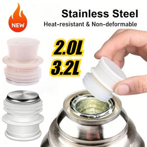 2PC Thermos Bottle Stopper 2L/3.2L Stainless Steel Silicone Vacuum Flask Lid Portable Travel Mug Accessories
