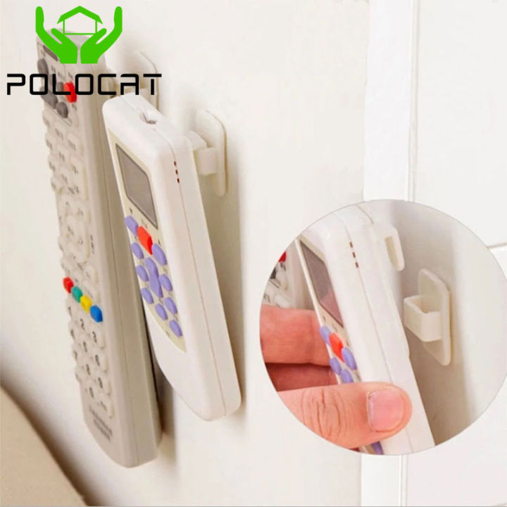 Polocat 🔥Hot sale🔥 4pcs / set Plastic Hooks Adhesive Hook Set Air  Conditioning TV Handy Remote Controller Heavy Duty Wall Hanger