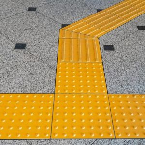 MIRELAE Durable Blind Road Brick PVC Tactile Paving Walkway Floor Stickers Outdoor Indoor Safety Navigation Tiles For Roadway Pathway Street Sidewalk