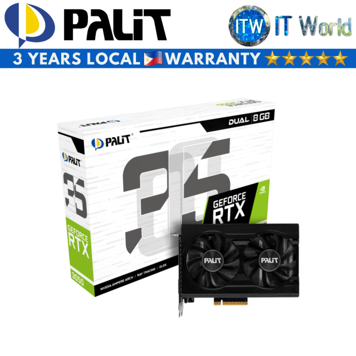 Itw | Palit Dual Geforce RTX 3050 8GB GDDR6 Graphic Card (NE63050018P1 ...