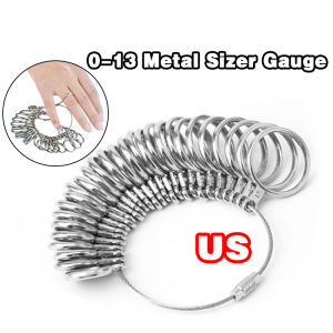 0-13 Finger Gauge Ring Metal Ring Sizer Model US Degree Standard Finger Sizes Measuring Tool
